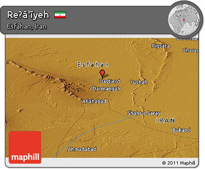 Physical Panoramic Map of Reẕā'īyeh