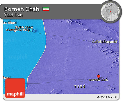 Political Panoramic Map of Borneh Chāh
