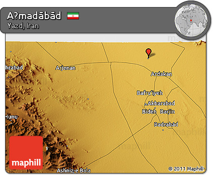 Physical 3D Map of Aḩmadābād