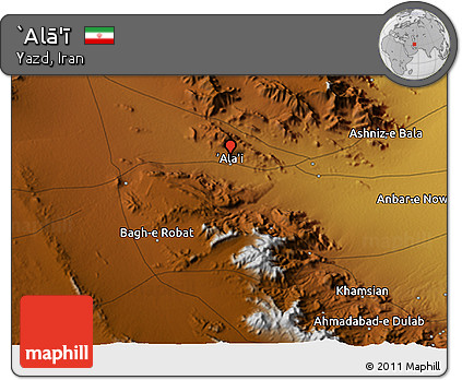 Physical 3D Map of `Alā'ī
