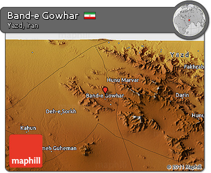 Physical 3D Map of Band-e Gowhar