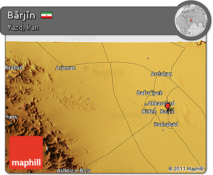 Physical 3D Map of Bārjīn