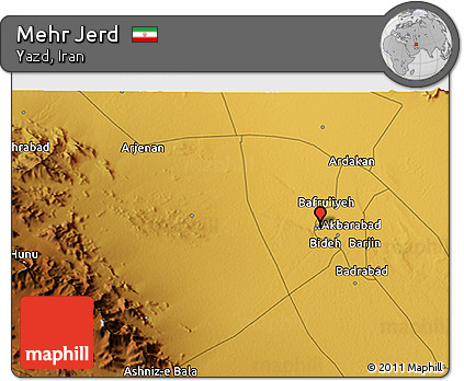 Physical 3D Map of Mehr Jerd