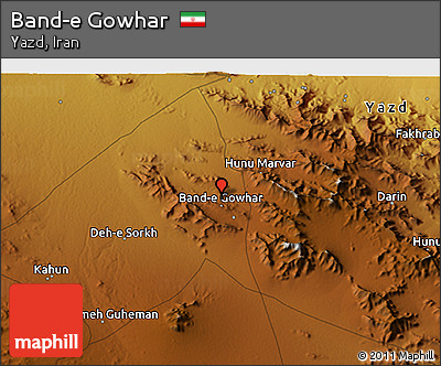 Physical 3D Map of Band-e Gowhar