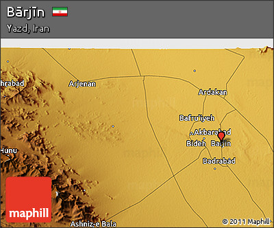 Physical 3D Map of Bārjīn