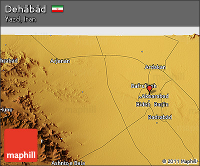 Physical 3D Map of Dehābād