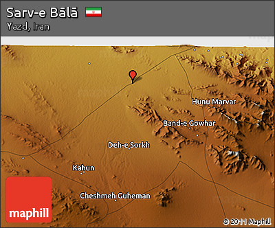 Physical 3D Map of Sarv-e Bālā