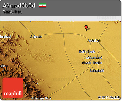 Physical 3D Map of Aḩmadābād