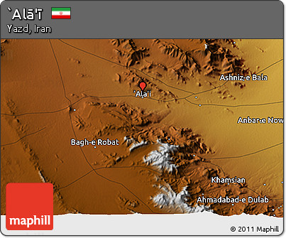 Physical 3D Map of `Alā'ī