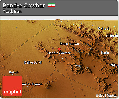 Physical 3D Map of Band-e Gowhar