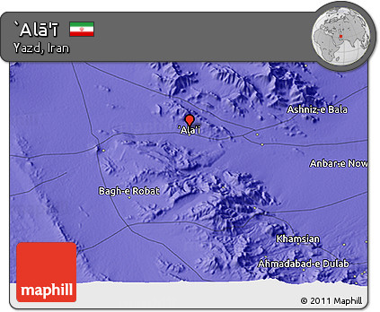 Political 3D Map of `Alā'ī
