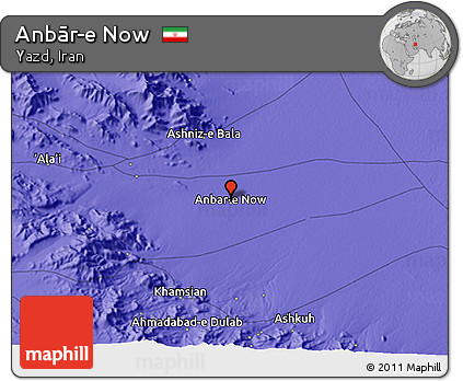 Political 3D Map of Anbār-e Now