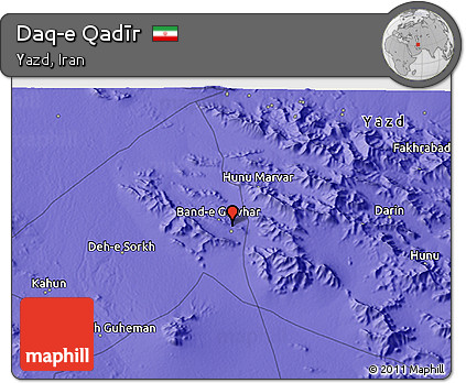Political 3D Map of Daq-e Qadīr