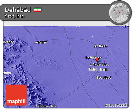 Political 3D Map of Dehābād