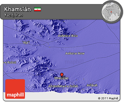 Political 3D Map of Khamsīān