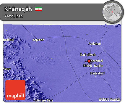 Political 3D Map of Khāneqāh