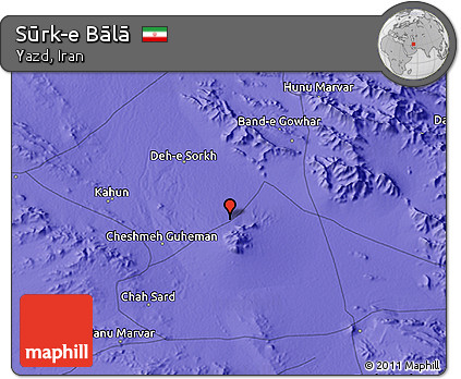 Political 3D Map of Sūrk-e Bālā