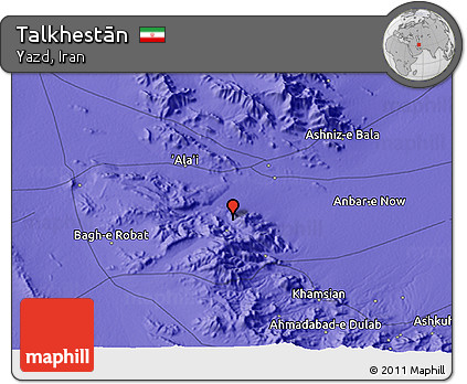 Political 3D Map of Talkhestān