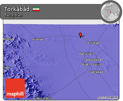 Political 3D Map of Torkābād