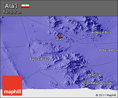 Political 3D Map of `Alā'ī