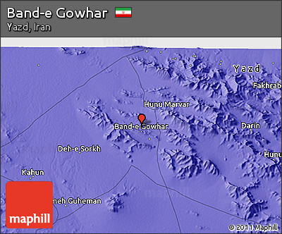 Political 3D Map of Band-e Gowhar