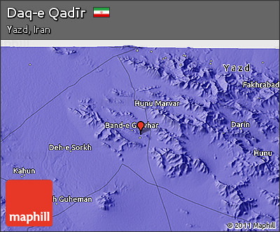 Political 3D Map of Daq-e Qadīr