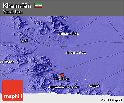 Political 3D Map of Khamsīān