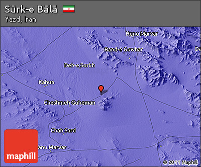 Political 3D Map of Sūrk-e Bālā