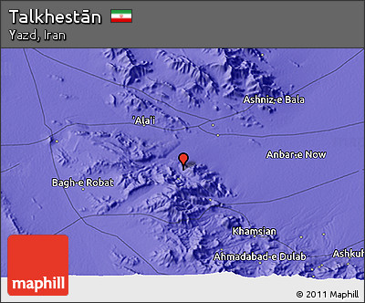Political 3D Map of Talkhestān