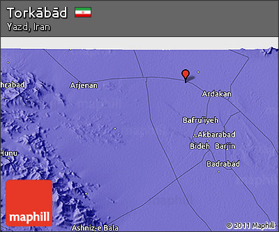 Political 3D Map of Torkābād