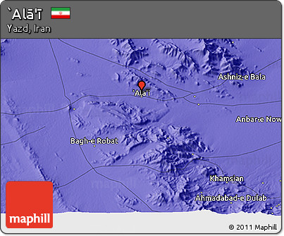 Political 3D Map of `Alā'ī