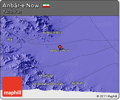 Political 3D Map of Anbār-e Now