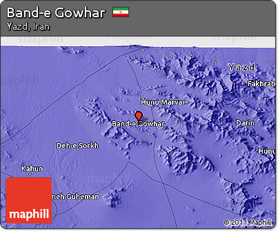 Political 3D Map of Band-e Gowhar