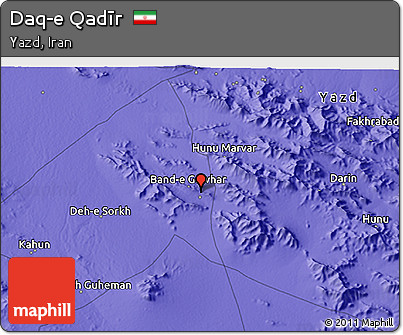 Political 3D Map of Daq-e Qadīr