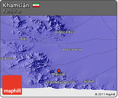Political 3D Map of Khamsīān