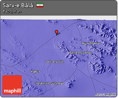 Political 3D Map of Sarv-e Bālā