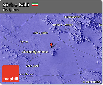 Political 3D Map of Sūrk-e Bālā