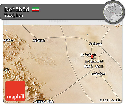 Satellite 3D Map of Dehābād