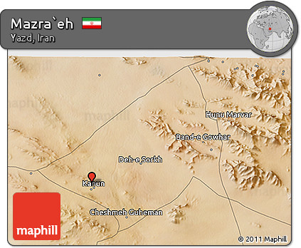 Satellite 3D Map of Mazra`eh