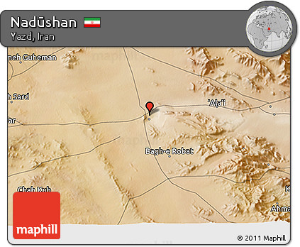 Satellite 3D Map of Nadūshan