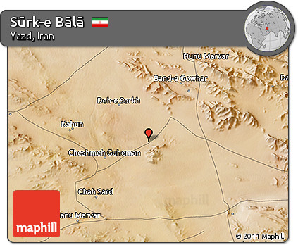Satellite 3D Map of Sūrk-e Bālā