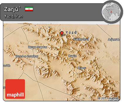 Satellite 3D Map of Zarjū`
