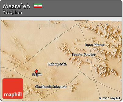Satellite 3D Map of Mazra`eh