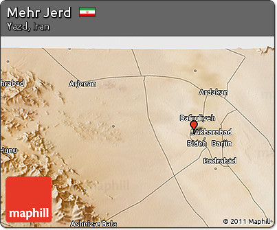 Satellite 3D Map of Mehr Jerd