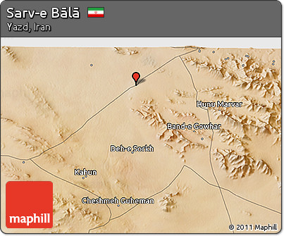 Satellite 3D Map of Sarv-e Bālā