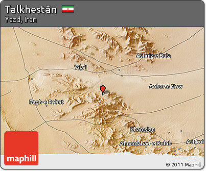 Satellite 3D Map of Talkhestān
