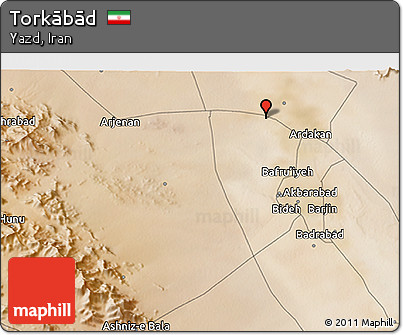 Satellite 3D Map of Torkābād