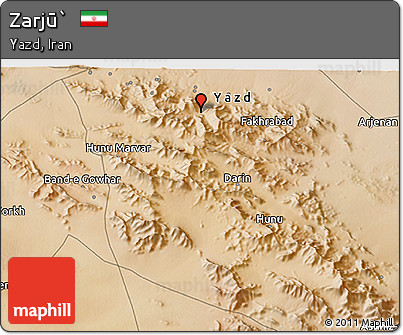 Satellite 3D Map of Zarjū`