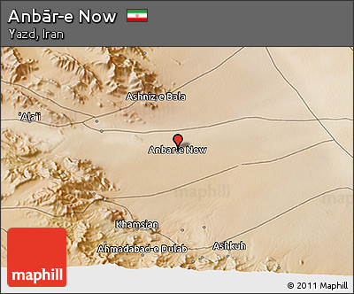 Satellite 3D Map of Anbār-e Now