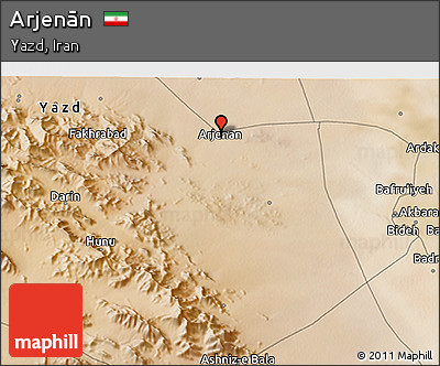 Satellite 3D Map of Arjenān